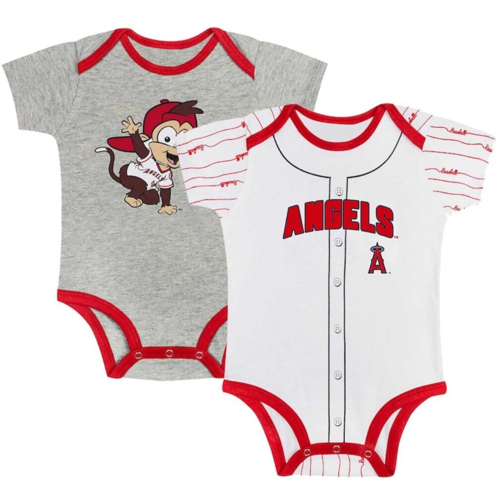 Baby/Infant Los Angeles Angels Two-Pack Play Ball Bodysuit Set Size 6-9 mos